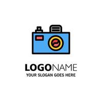 Camera Image Design Business Logo Template Flat Color vector