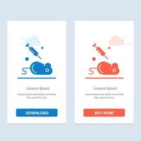 Experiment Laboratory Mouse Science  Blue and Red Download and Buy Now web Widget Card Template vector