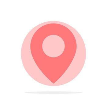 Twitter Location Map Abstract Circle Background Flat color Icon vector