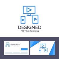 Creative Business Card and Logo template Computer Video Design Vector Illustration