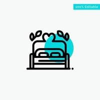 Bed Love Heart Wedding turquoise highlight circle point Vector icon