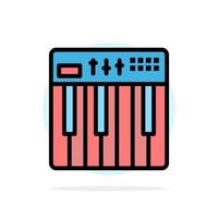 Controller Hardware Keyboard Midi Music Abstract Circle Background Flat color Icon vector