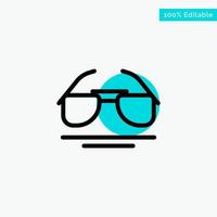 gafas ojo vista primavera turquesa resaltar círculo punto vector icono