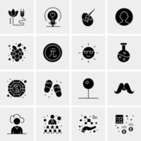 16 iconos universales de negocios vector ilustración de icono creativo para usar en proyectos relacionados con la web y dispositivos móviles