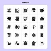 Solid 25 Startup Icon set Vector Glyph Style Design Black Icons Set Web and Mobile Business ideas design Vector Illustration