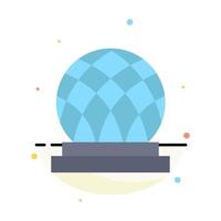 Building Canada City Dome Abstract Flat Color Icon Template vector