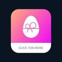 Egg Gift Easter Nature Mobile App Button Android and IOS Glyph Version vector