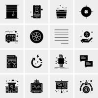 16 iconos universales de negocios vector ilustración de icono creativo para usar en proyectos relacionados con la web y dispositivos móviles