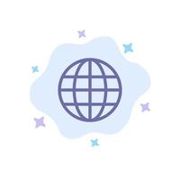 World Globe Map Internet Blue Icon on Abstract Cloud Background vector