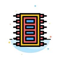 Tech Hardware Chip Computer Connect Abstract Flat Color Icon Template vector