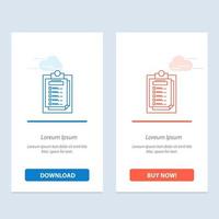 Card Presentation Report File  Blue and Red Download and Buy Now web Widget Card Template vector