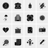 16 iconos universales de negocios vector ilustración de icono creativo para usar en proyectos relacionados con la web y dispositivos móviles