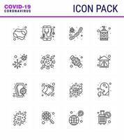 Simple Set of Covid19 Protection Blue 25 icon pack icon included care soap online hand virus viral coronavirus 2019nov disease Vector Design Elements