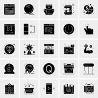 25 iconos de negocios universales vector ilustración de icono creativo para usar en proyectos relacionados con la web y dispositivos móviles