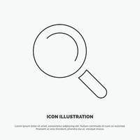 Find Search View Line Icon Vector