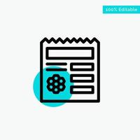 Basic Ui Manu Document turquoise highlight circle point Vector icon