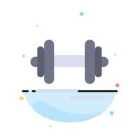 Dumbbell Fitness Sport Motivation Abstract Flat Color Icon Template vector