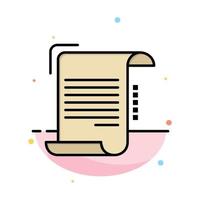 Document Report Note Paper Guidelines Abstract Flat Color Icon Template vector