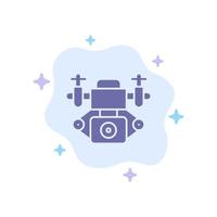 Action Camera Technology Blue Icon on Abstract Cloud Background vector