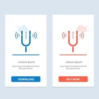 Concert Fork Cameron Pitch Reference  Blue and Red Download and Buy Now web Widget Card Template vector