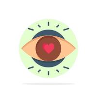 Eye Eyes Education Light Abstract Circle Background Flat color Icon vector