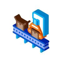 machine for close box isometric icon vector illustration