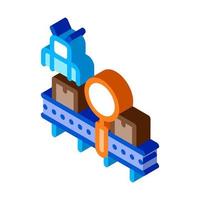 manufacturing defect search isometric icon vector illustration