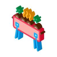 bbq brazier isometric icon vector illustration