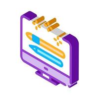front end design isometric icon vector illustration