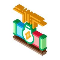 geothermal energy pipe isometric icon vector illustration