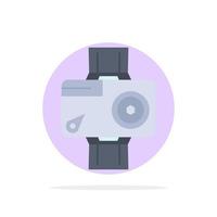 camera action digital video photo Flat Color Icon Vector