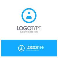 Interface Navigation User Blue Solid Logo with place for tagline vector