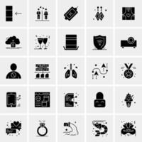 25 iconos de negocios universales vector ilustración de icono creativo para usar en proyectos relacionados con la web y dispositivos móviles