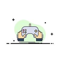 game gaming mobile entertainment app Flat Color Icon Vector