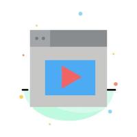 Web Design Video Abstract Flat Color Icon Template vector