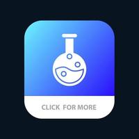 Education Lab Laboratory Mobile App Button Android and IOS Glyph Version vector