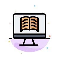 Computer Book OnTechnology Abstract Flat Color Icon Template vector