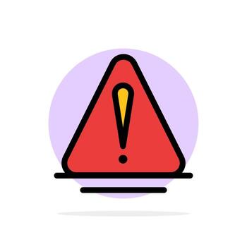 Alert Danger Warning Logistic Abstract Circle Background Flat color Icon vector