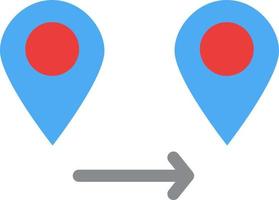 Gps Location Map  Flat Color Icon Vector icon banner Template