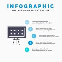 Alphabet Board Education Presentation Solid Icon Infographics 5 Steps Presentation Background vector