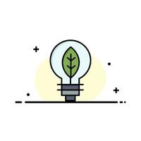 Nature Of Power Bulb Business Logo Template Flat Color vector