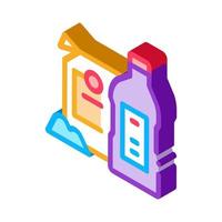 drain cleaning agent isometric icon vector illustration