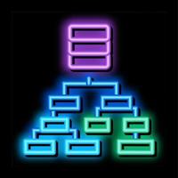 classification of machine learning neon glow icon illustration vector