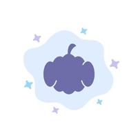 Cucurbit Halloween Pumpkin Canada Blue Icon on Abstract Cloud Background vector