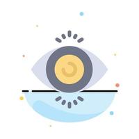 Eye Test Search Science Abstract Flat Color Icon Template vector