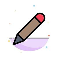 Pencil Study School Write Abstract Flat Color Icon Template vector