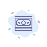 Cash Dollar Money Motivation Blue Icon on Abstract Cloud Background vector