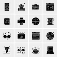 16 Business Universal Icons Vector Creative Icon Illustration to use in web and Mobile Related project