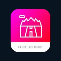 Landscape Mountains Scenery Road Mobile App Button Android and IOS Line Version vector