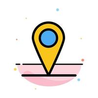 plantilla de icono de color plano abstracto de interfaz de mapa de ubicación vector